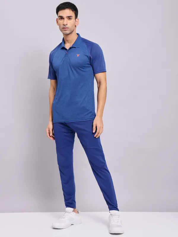 Men Solid Slim Fit Trackpants with TECHNO DRY - Image 2