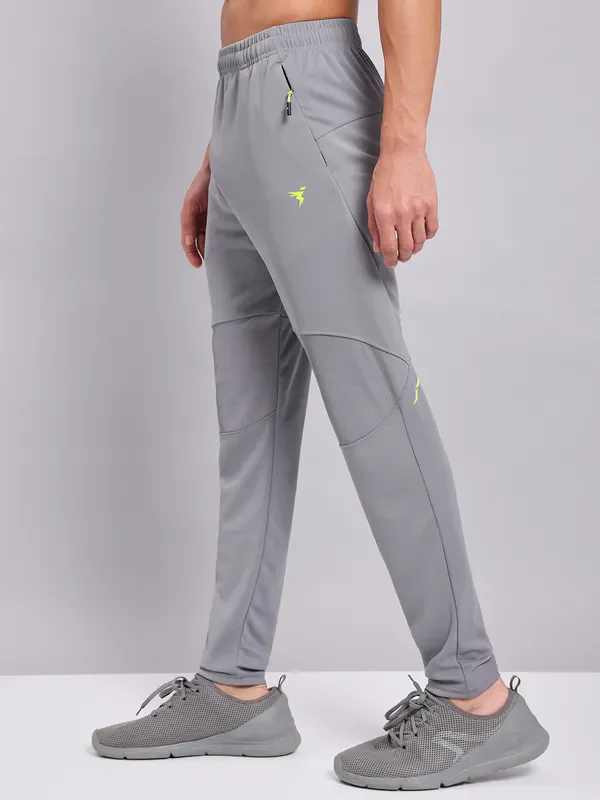 Men Solid Slim Fit Trackpants with TECHNO DRY