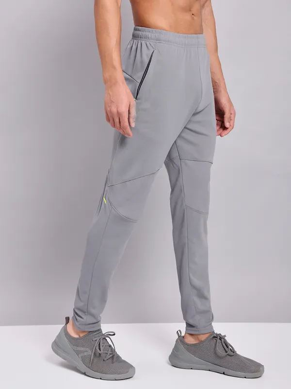 Men Solid Slim Fit Trackpants with TECHNO DRY - Image 3