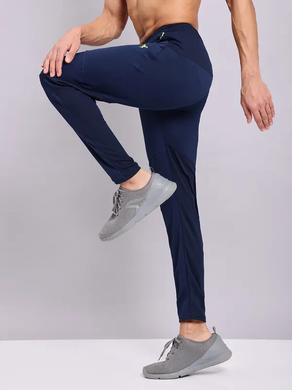 Men Solid Slim Fit Trackpants with TECHNO DRY - Image 4