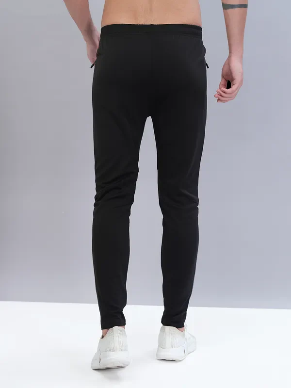 Men Solid Slim Fit Trackpants with TECHNO DRY - Image 3