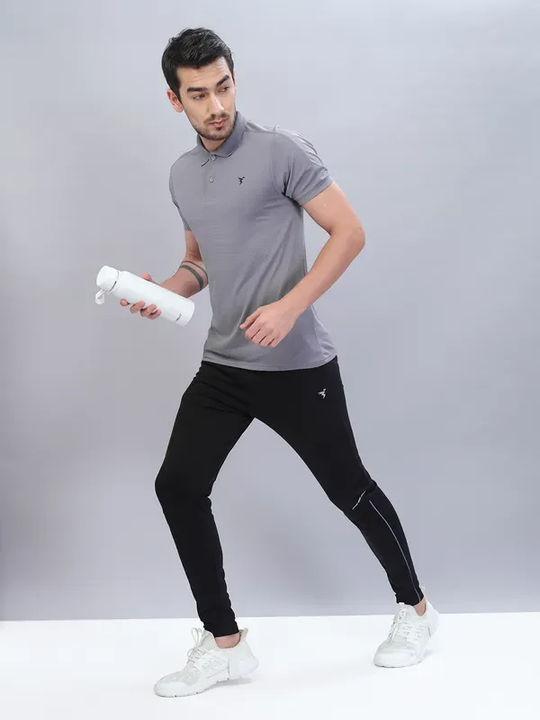 Men Solid Slim Fit Trackpants with TECHNO DRY - Image 5
