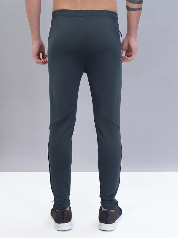 Men Solid Slim Fit Trackpants with TECHNO DRY - Image 2