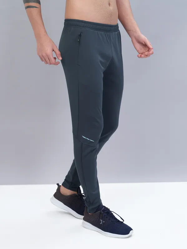 Men Solid Slim Fit Trackpants with TECHNO DRY - Image 5