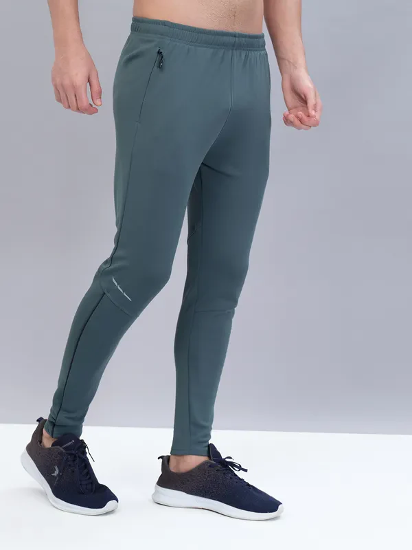 Men Solid Slim Fit Trackpants with TECHNO DRY - Image 4