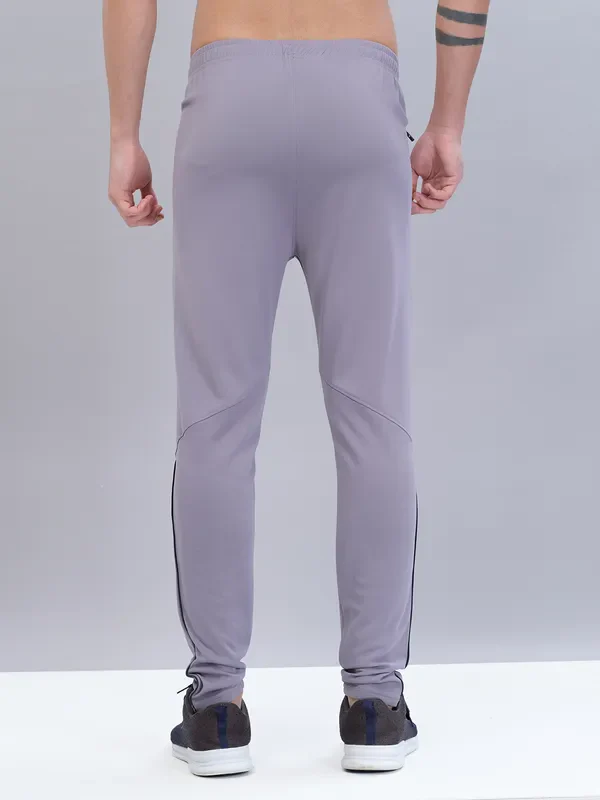 Men Solid Slim Fit Trackpants with TECHNO DRY - Image 3