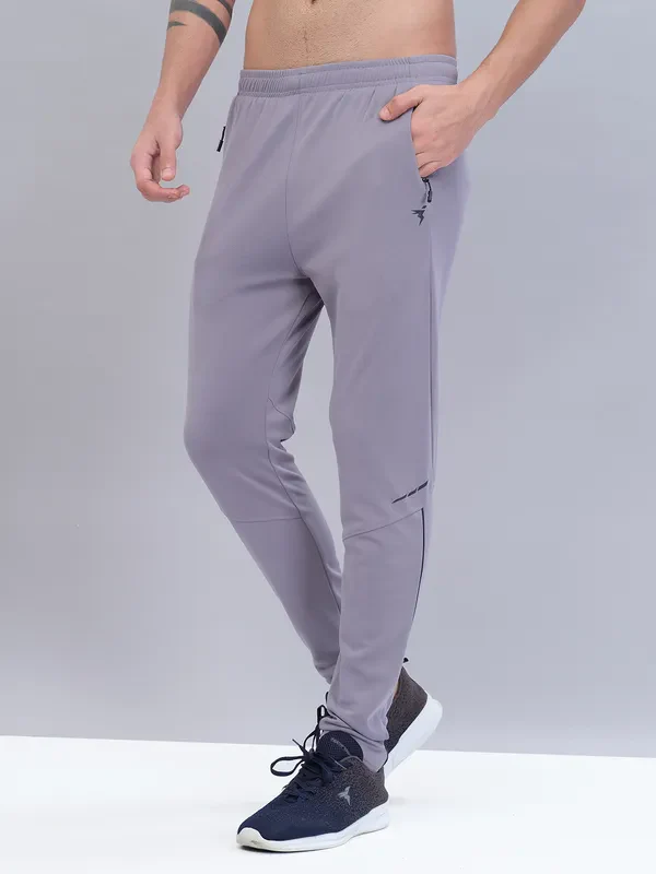 Men Solid Slim Fit Trackpants with TECHNO DRY - Image 4