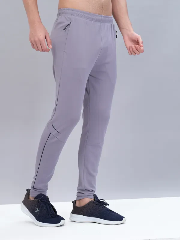 Men Solid Slim Fit Trackpants with TECHNO DRY - Image 5