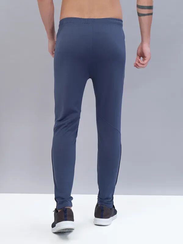 Men Solid Slim Fit Trackpants with TECHNO DRY - Image 2