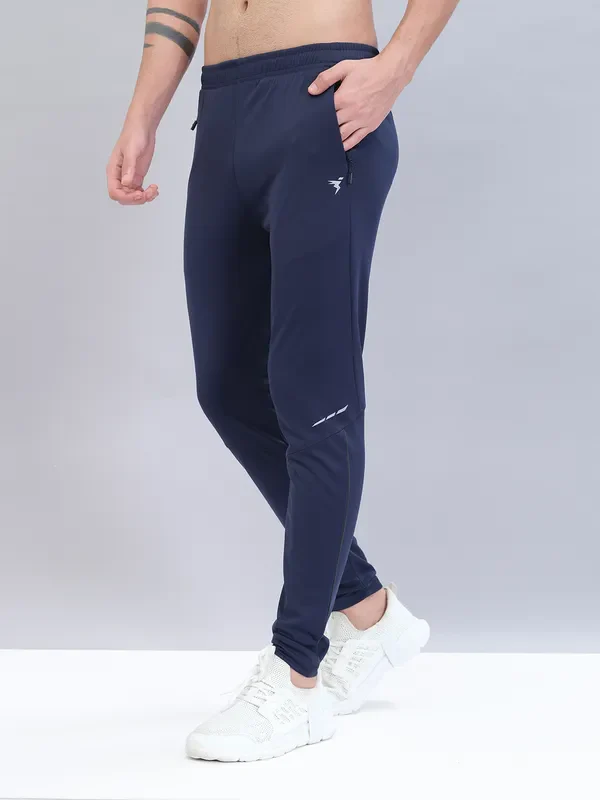 Men Solid Slim Fit Trackpants with TECHNO DRY - Image 5