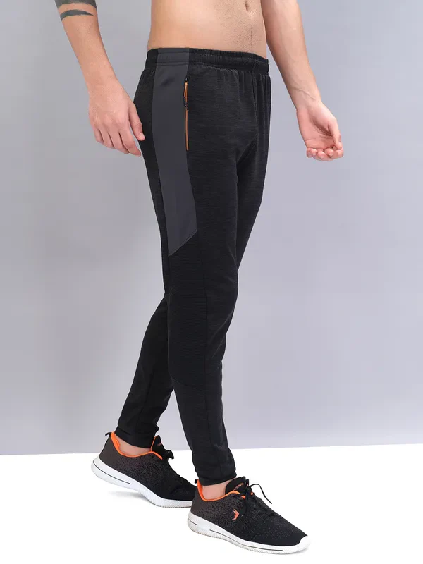 Men Melange Slim Fit Trackpants with TECHNO DRY - Image 5