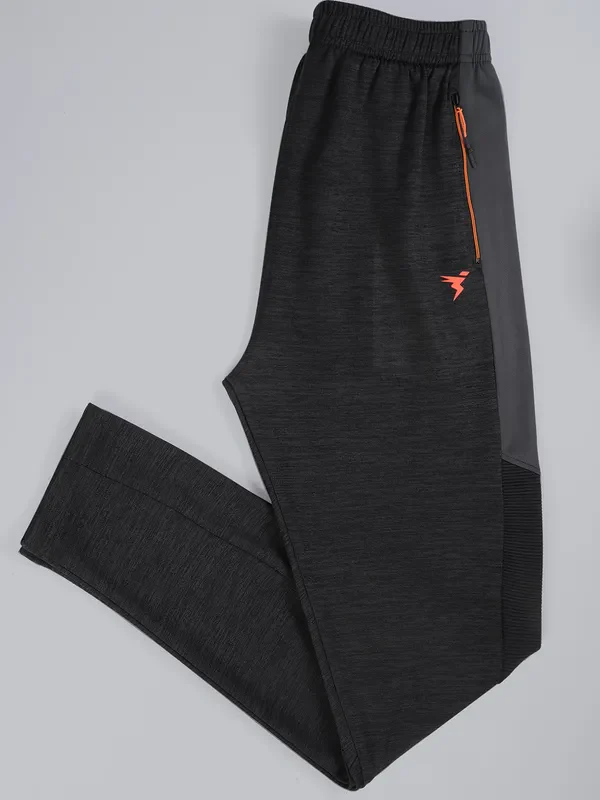 Men Melange Slim Fit Trackpants with TECHNO DRY - Image 6
