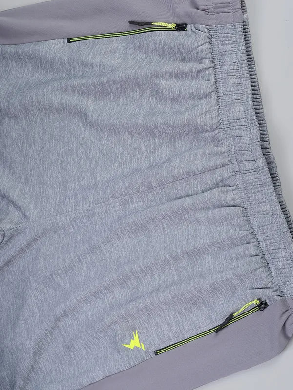 Men Melange Slim Fit Trackpants with TECHNO DRY - Image 7