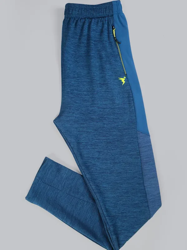 Men Melange Slim Fit Trackpants with TECHNO DRY - Image 6