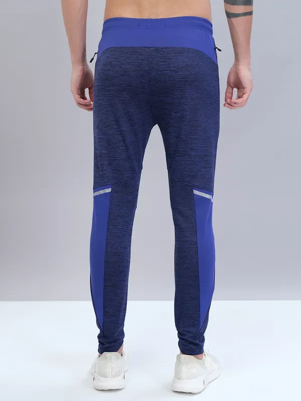 Men Melange Slim Fit Trackpants with TECHNO DRY - Image 2