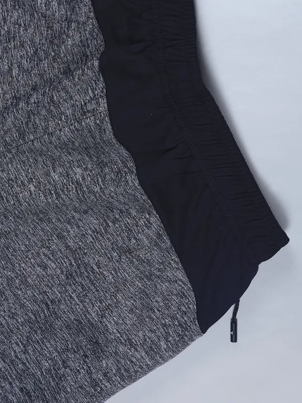 Men Melange Slim Fit Trackpants with TECHNO DRY - Image 7