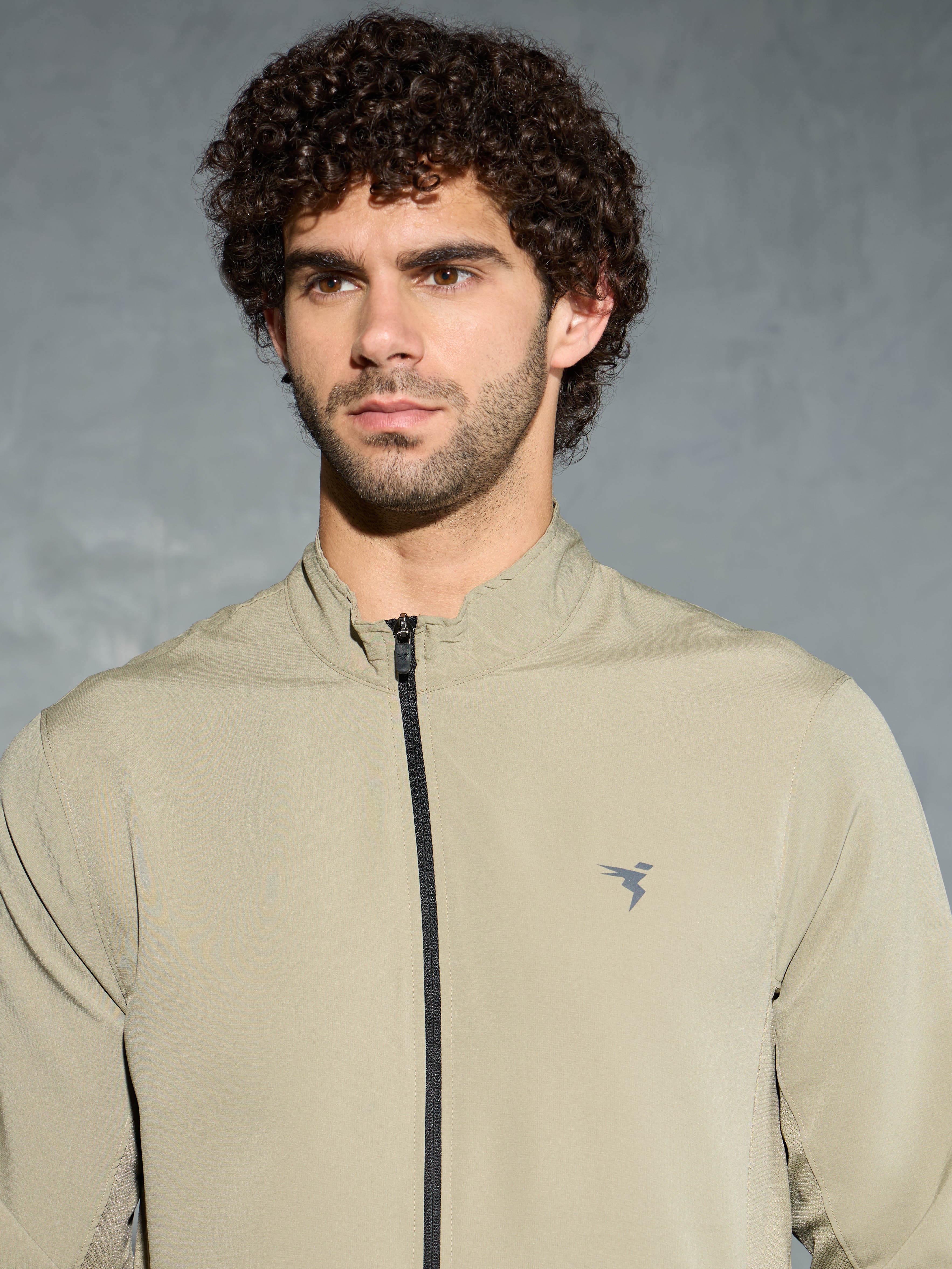 Men Solid Slim Fit Mock Neck Jacket with TECHNOLITE - Image 6