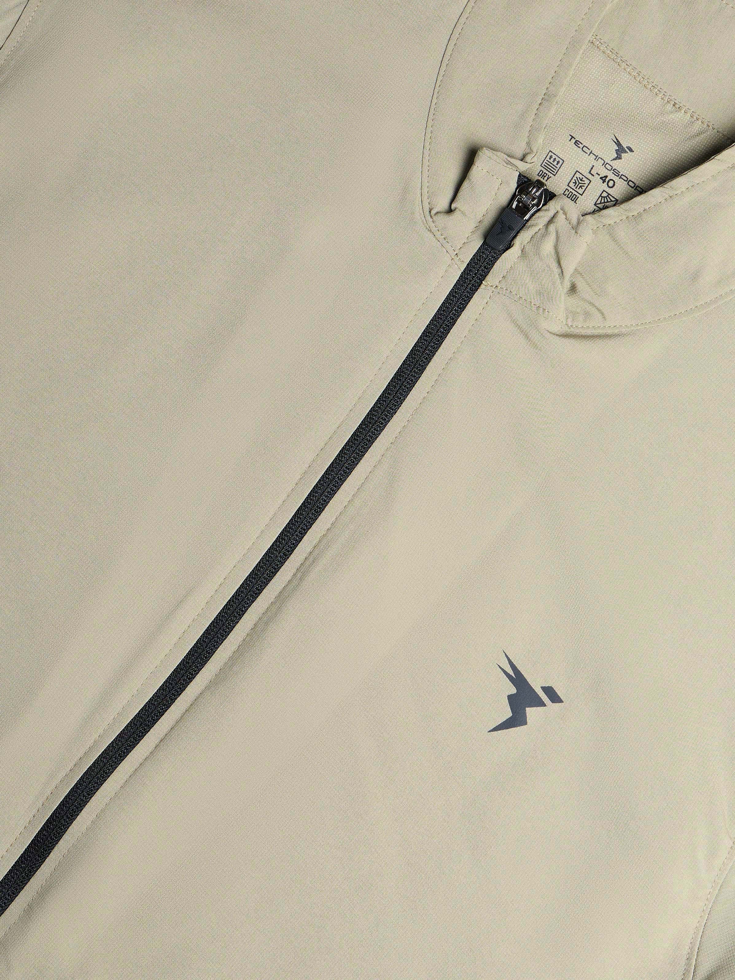 Men Solid Slim Fit Mock Neck Jacket with TECHNOLITE - Image 7