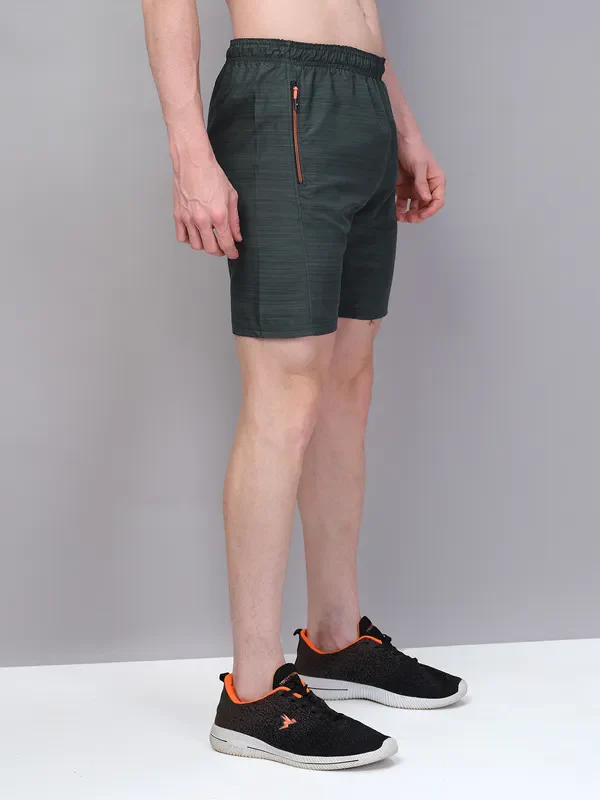 Men Melange Slim Fit Shorts with TECHNOLITE - Image 5