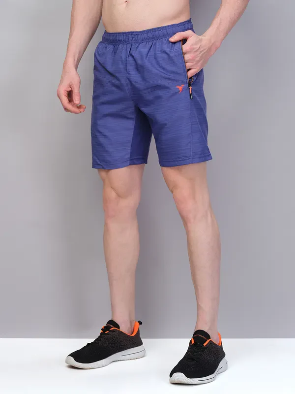 Men Melange Slim Fit Shorts with TECHNOLITE