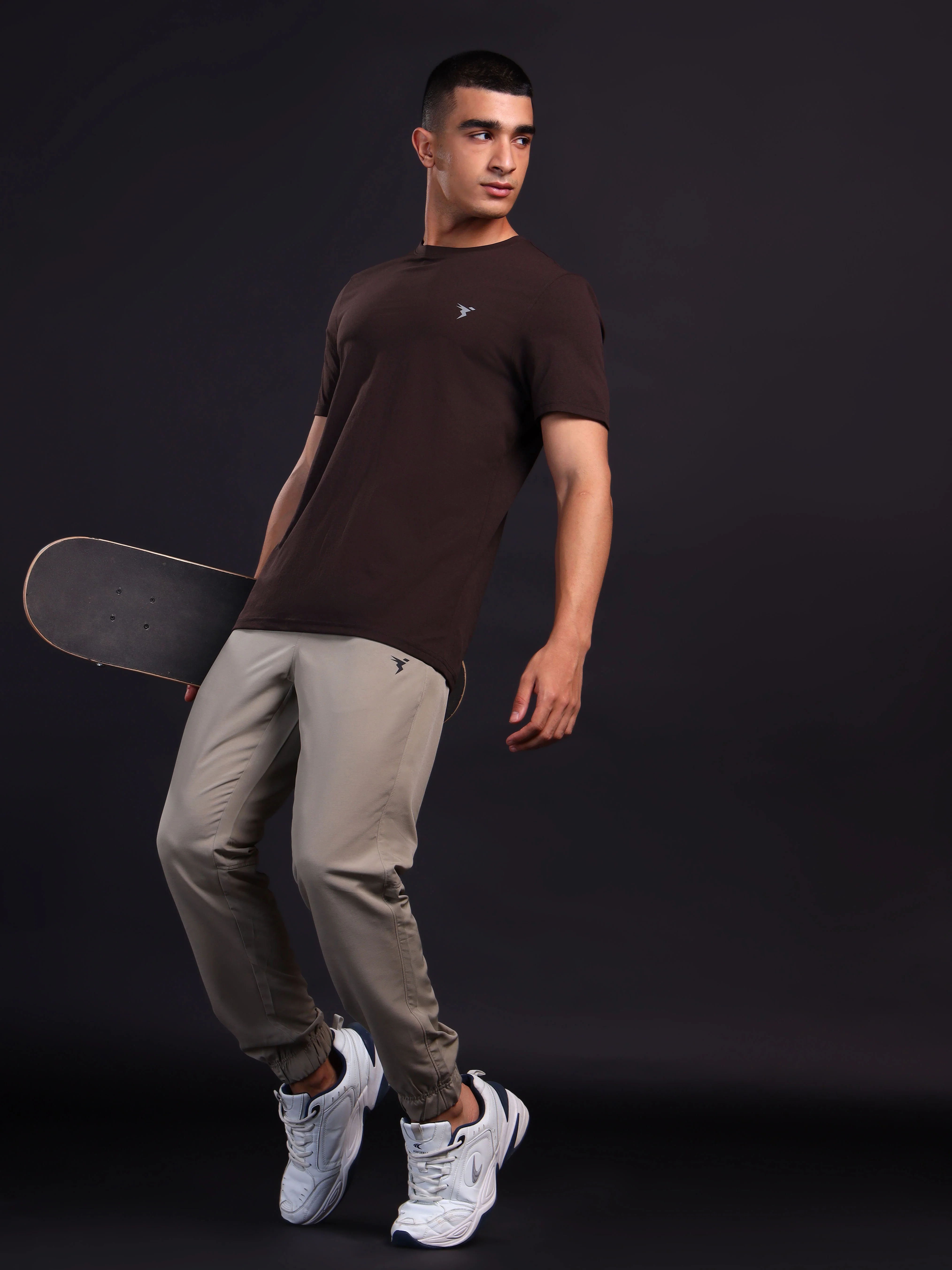 Men Solid Slim Fit Crew Neck T-shirt with COTFLEX - Image 5