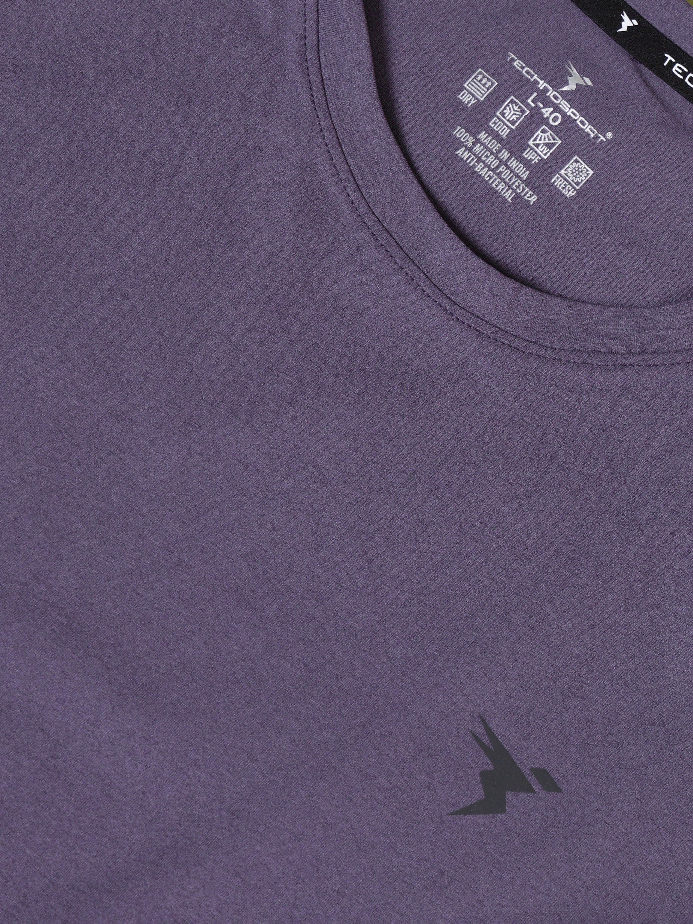 Men Solid Slim Fit Crew Neck T-shirt with COTFLEX - Image 7
