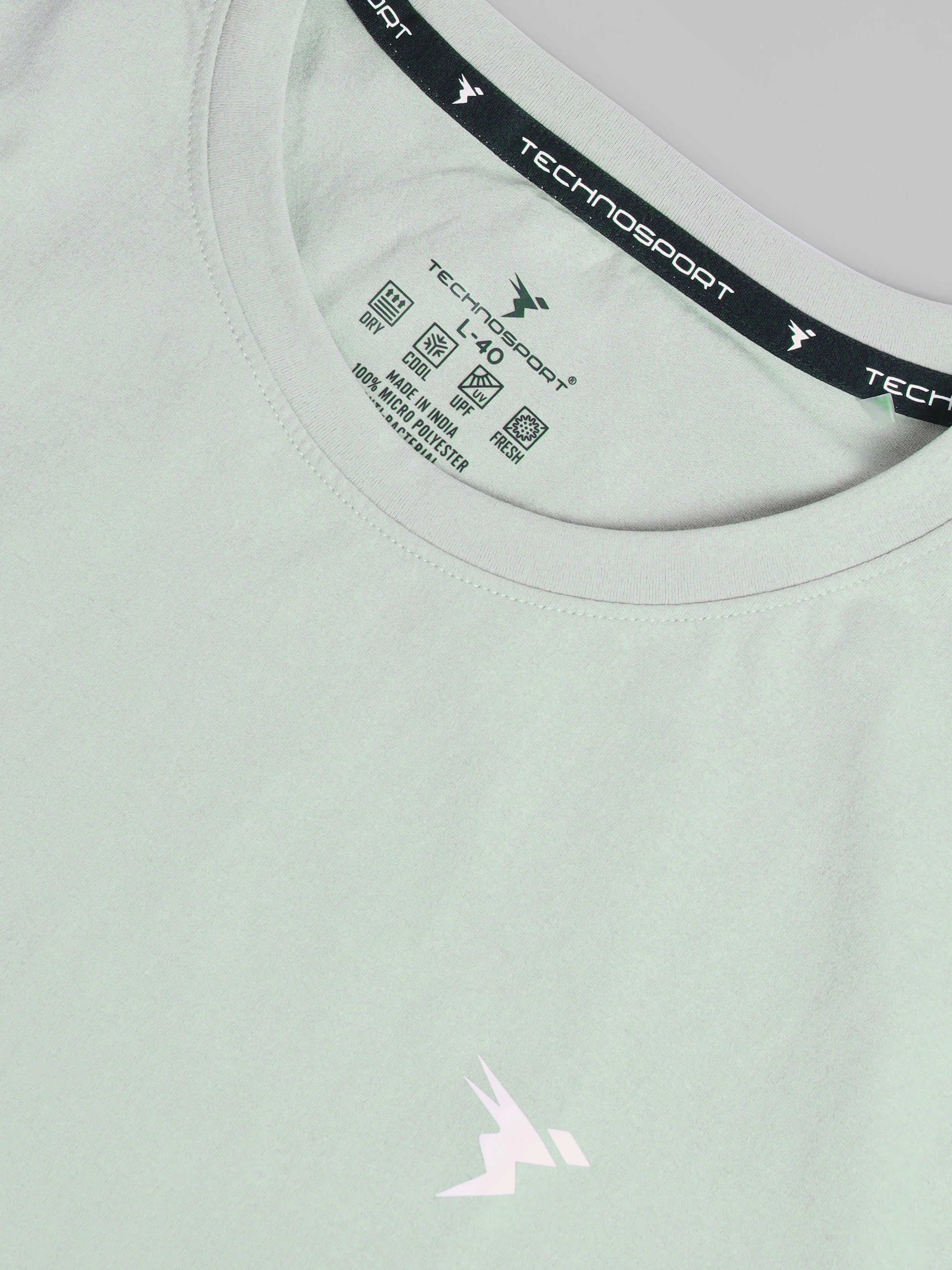 Men Solid Slim Fit Crew Neck T-shirt with COTFLEX - Image 6