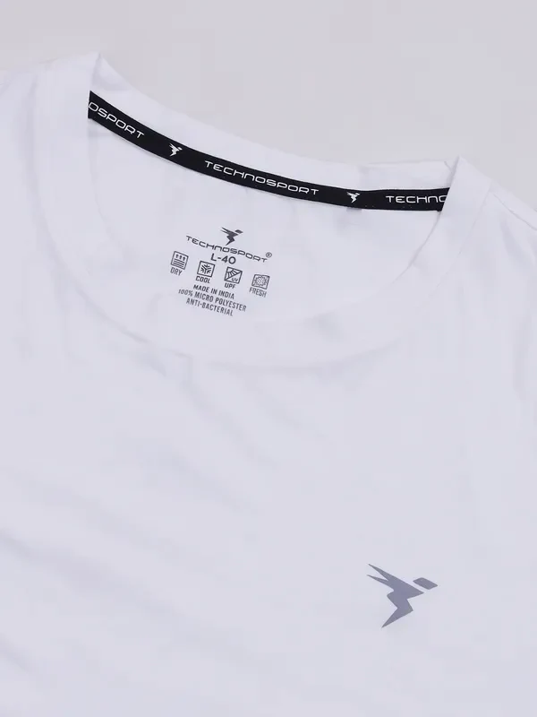 Men Solid Slim Fit Crew Neck T-shirt with COTFLEX - Image 9