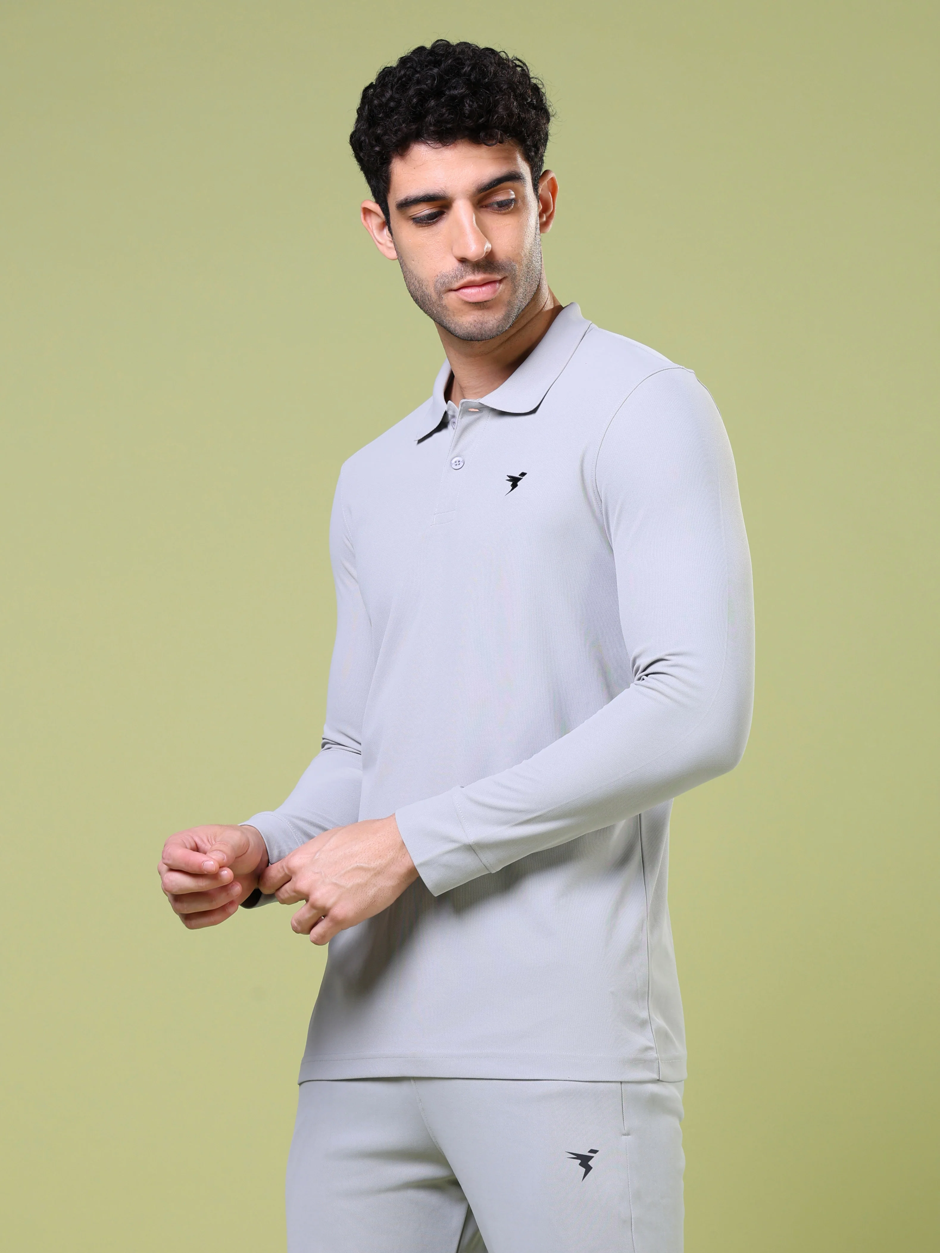 Men Solid Slim Fit Polo T-shirt with MATPIQ - Image 4