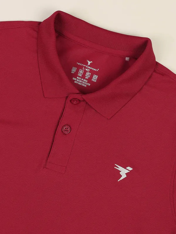 Men Solid Slim Fit Polo T-shirt with MATPIQ - Image 7