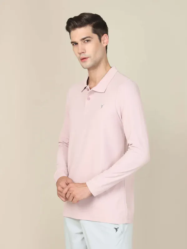 Men Solid Slim Fit Polo T-shirt with MATPIQ - Image 4