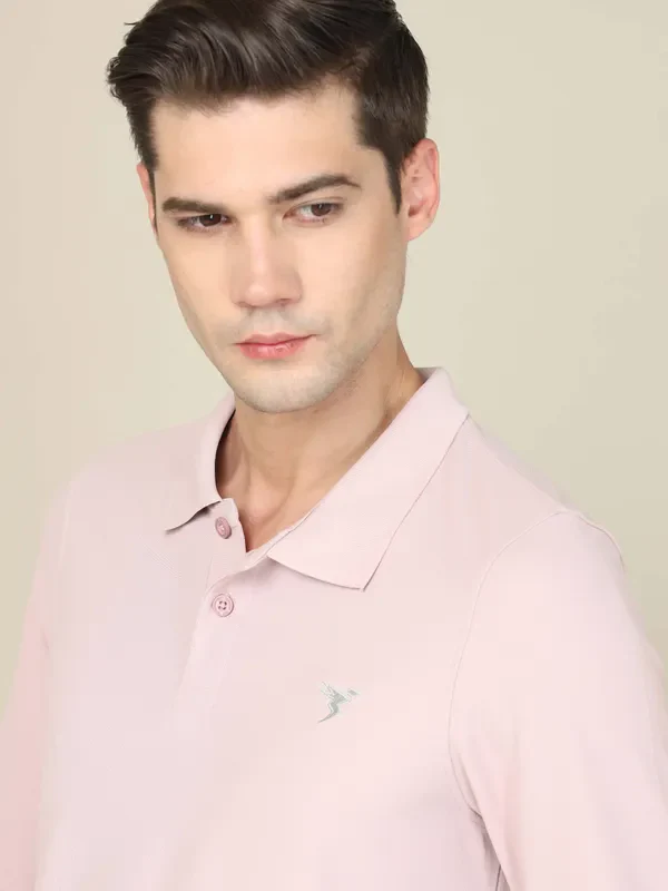 Men Solid Slim Fit Polo T-shirt with MATPIQ - Image 5