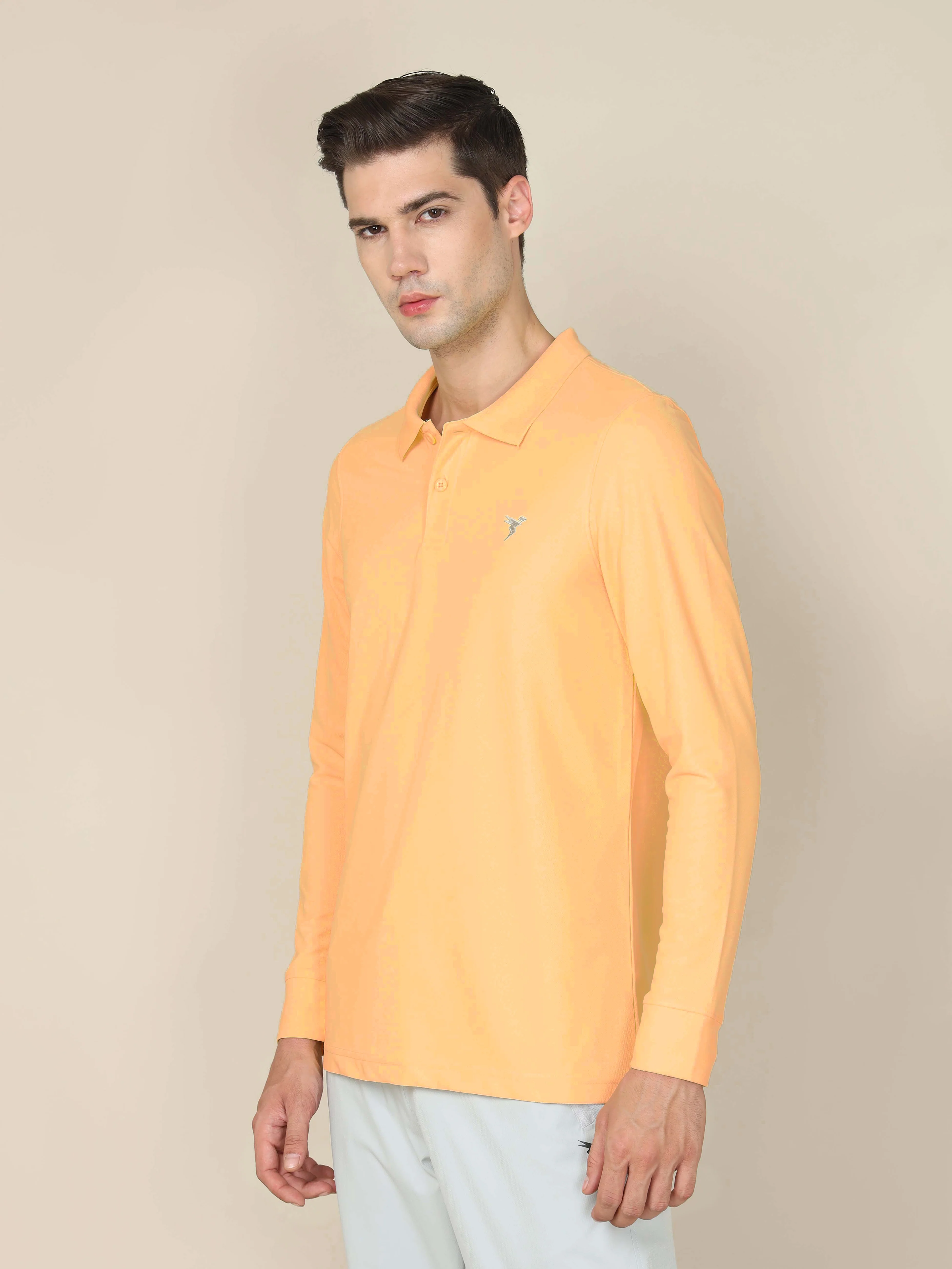 Men Solid Slim Fit Polo T-shirt with MATPIQ - Image 2