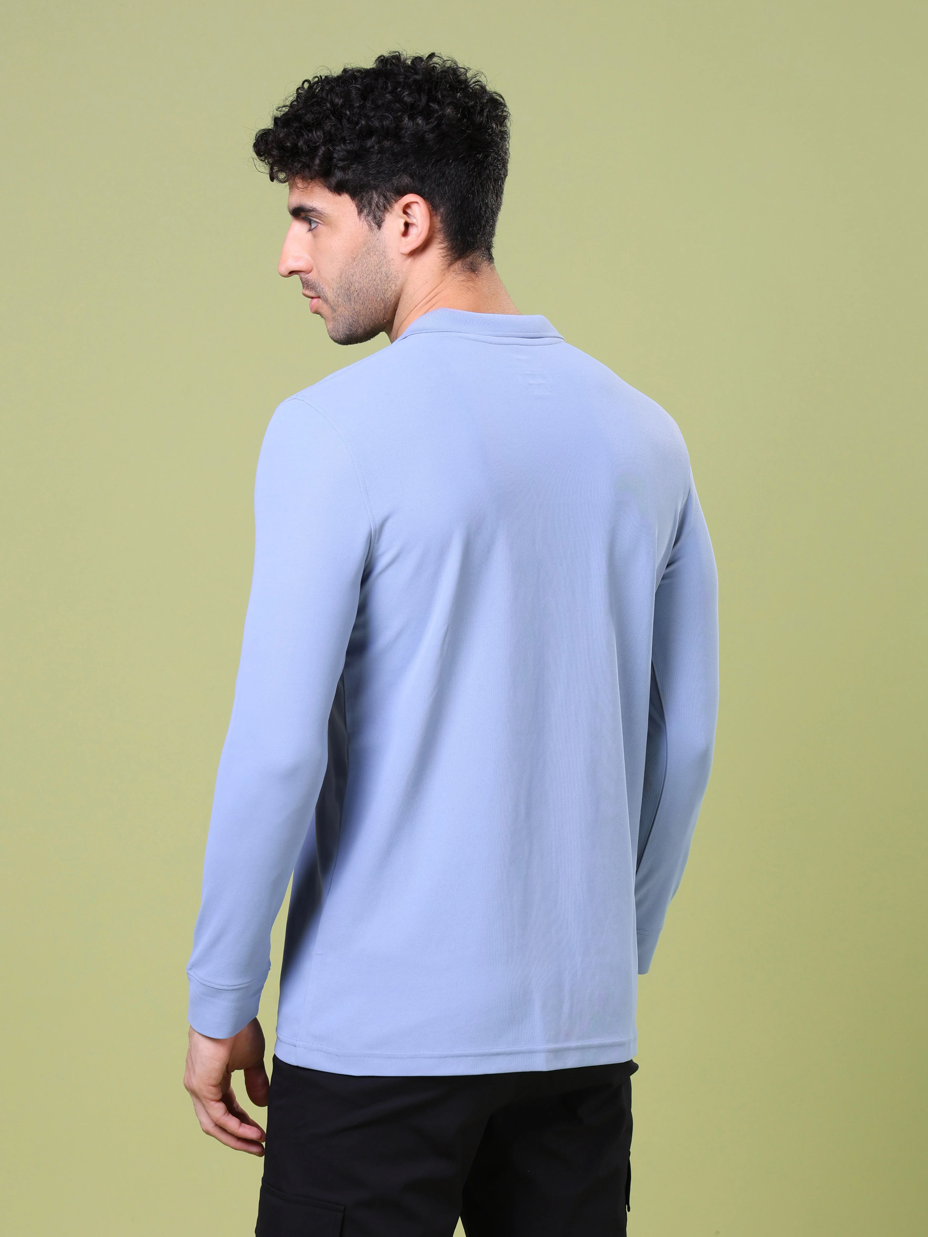 Men Solid Slim Fit Polo T-shirt with MATPIQ - Image 3