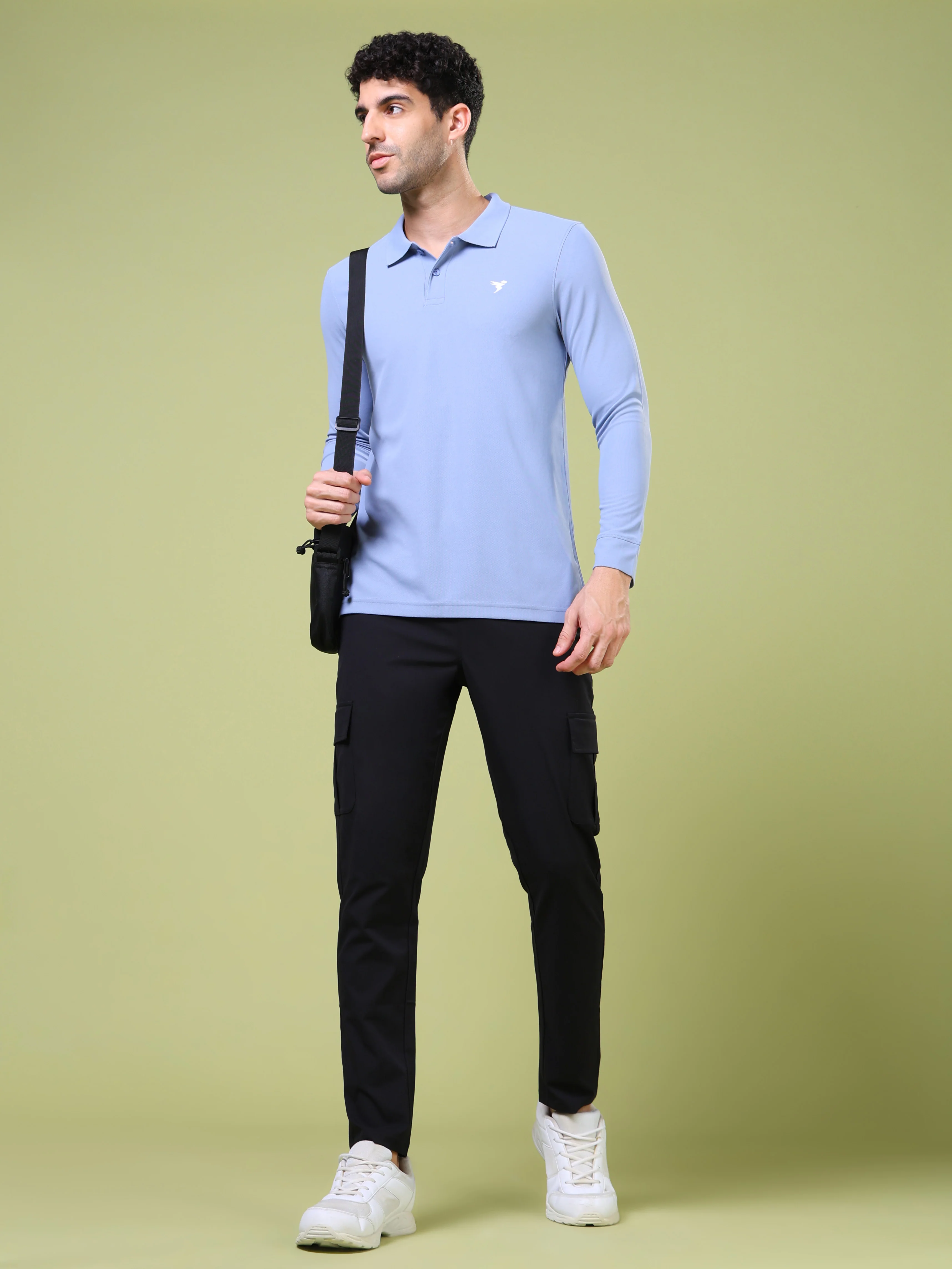 Men Solid Slim Fit Polo T-shirt with MATPIQ - Image 5