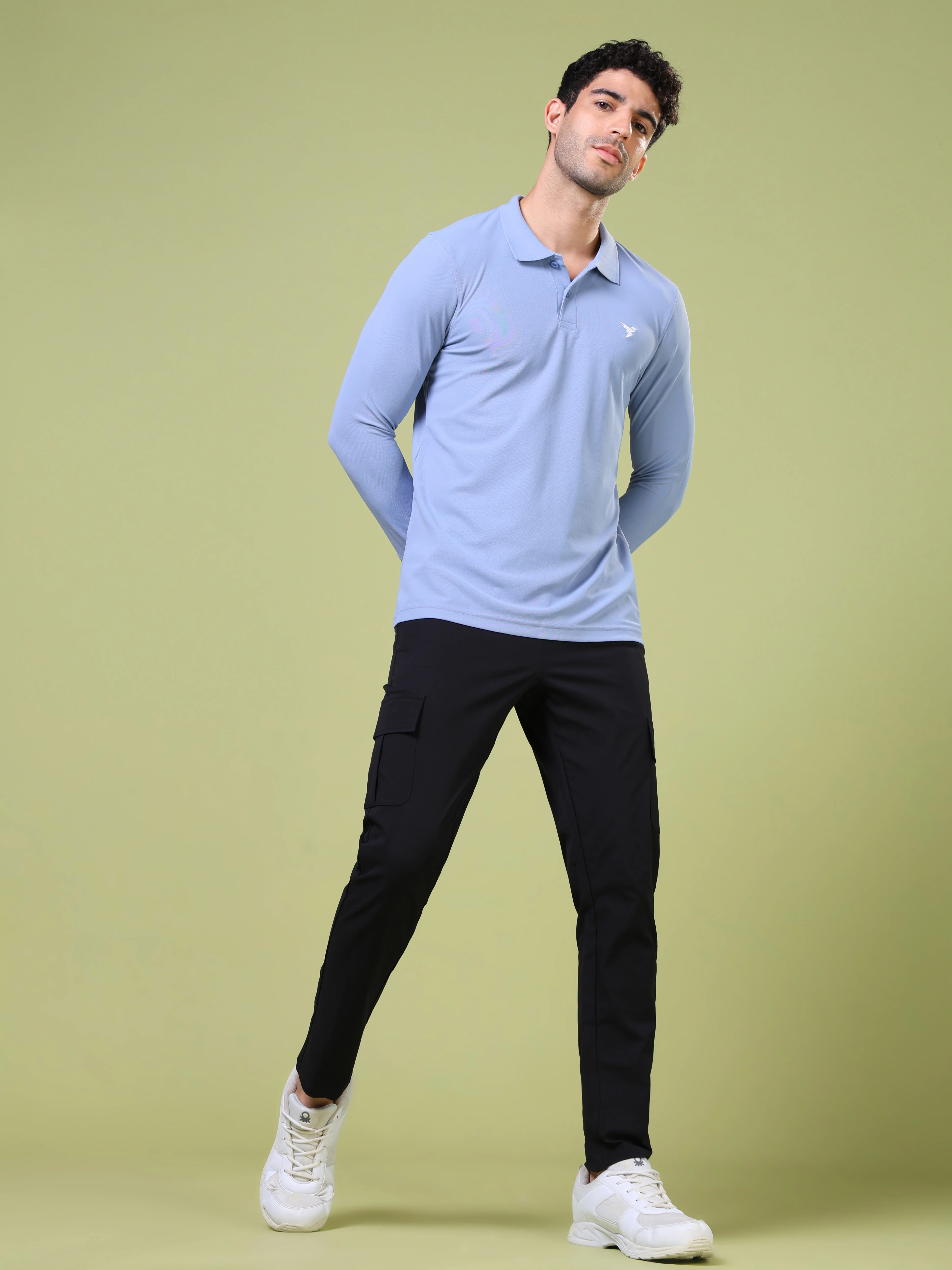 Men Solid Slim Fit Polo T-shirt with MATPIQ - Image 7