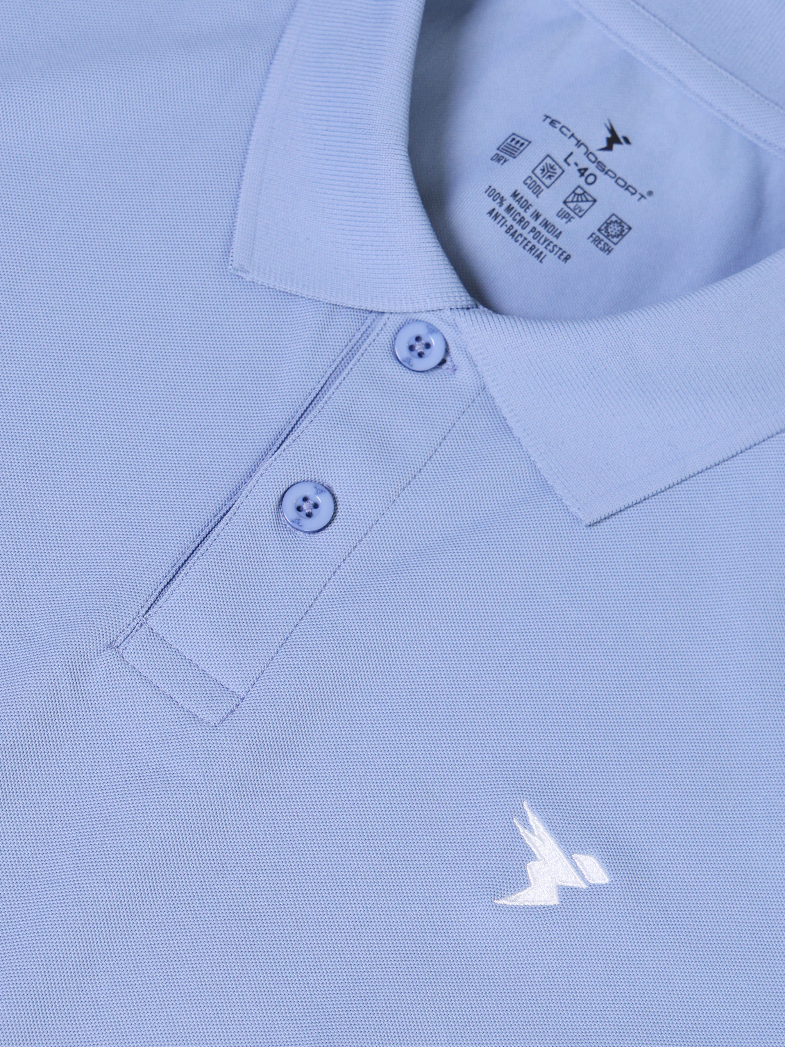 Men Solid Slim Fit Polo T-shirt with MATPIQ - Image 8