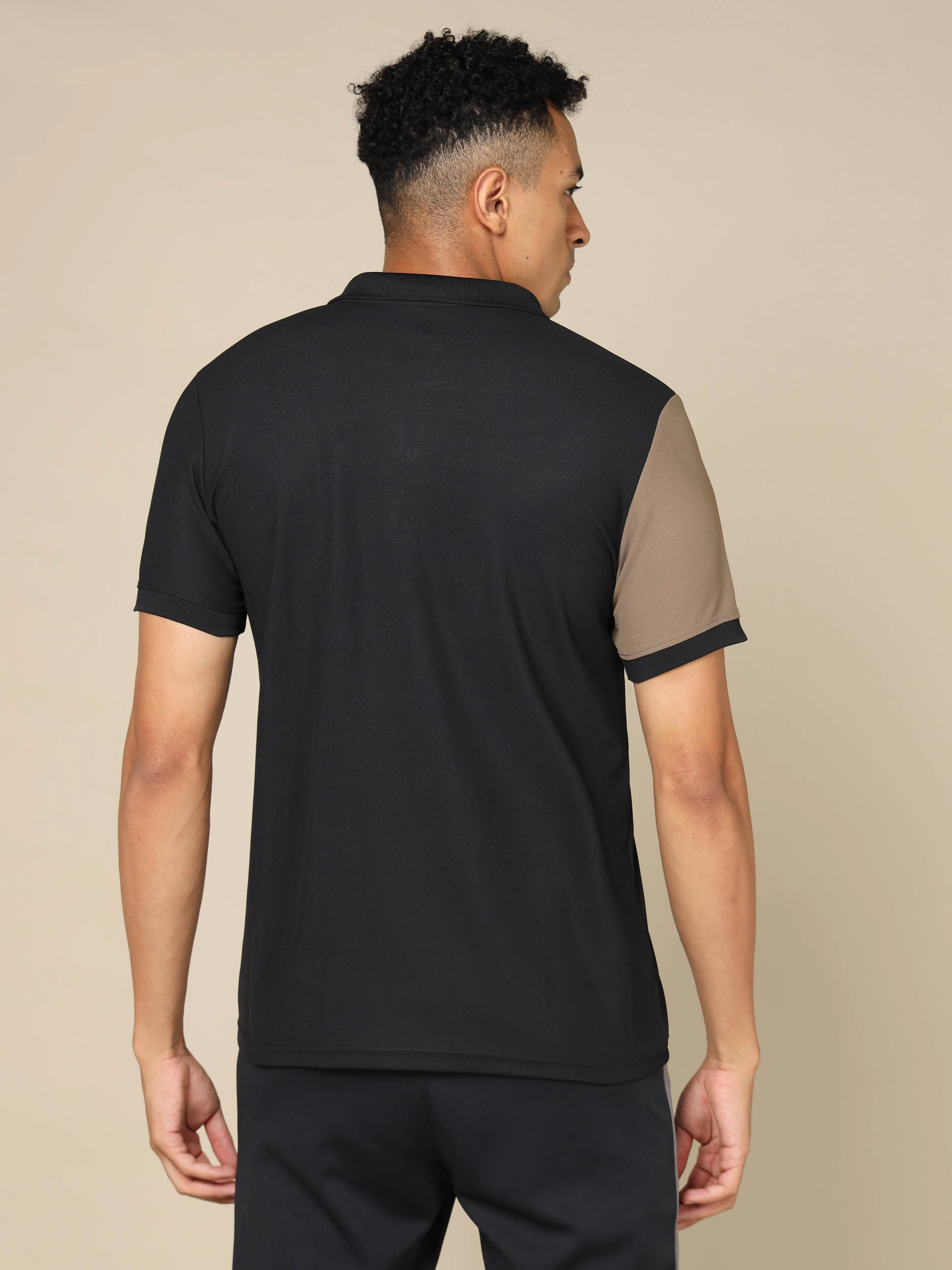 Men Colorblock Slim Fit Polo T-shirt with TECHNO COOL+ - Image 3