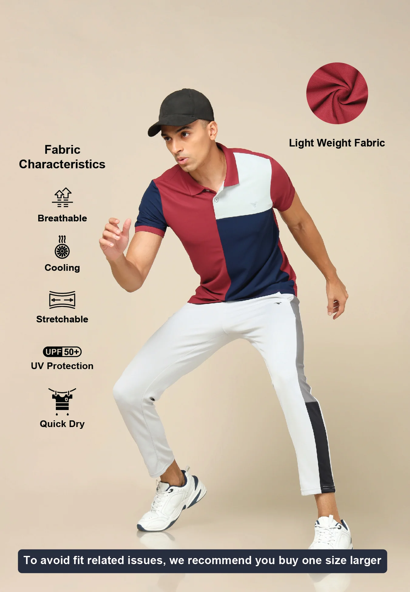 Men Colorblock Slim Fit Polo T-shirt with TECHNO COOL+ - Image 4
