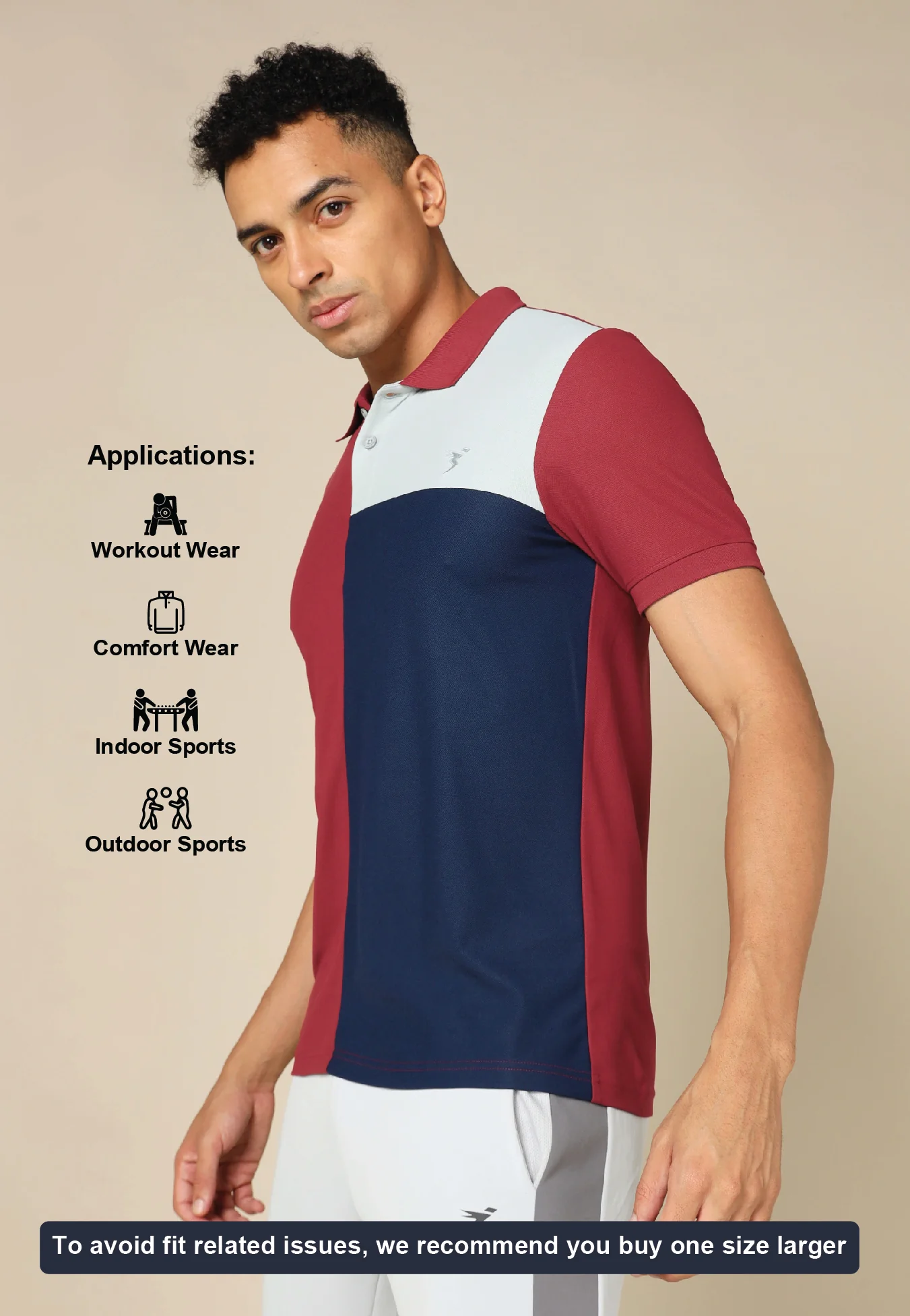 Men Colorblock Slim Fit Polo T-shirt with TECHNO COOL+ - Image 5