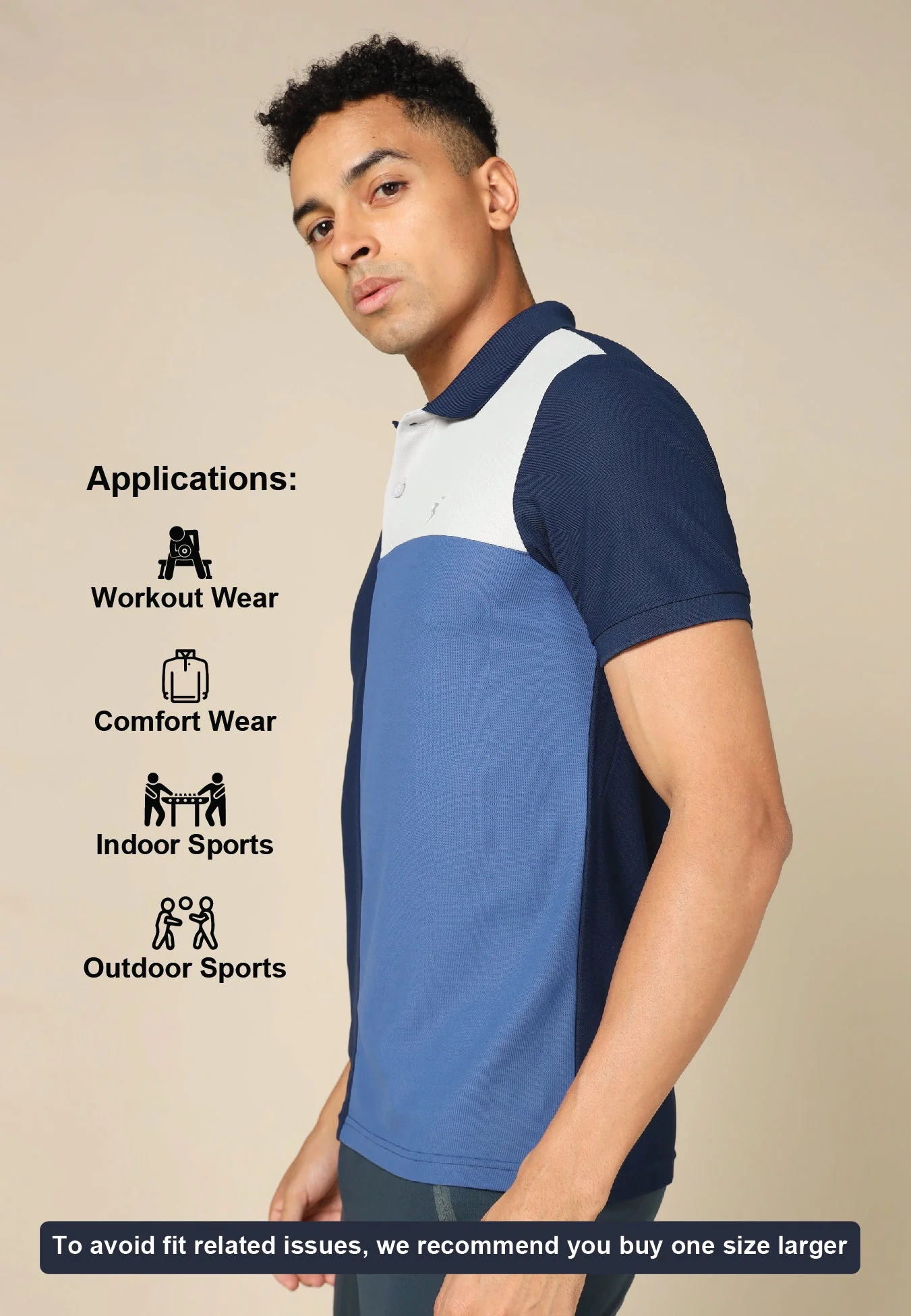 Men Colorblock Slim Fit Polo T-shirt with TECHNO COOL+ - Image 5