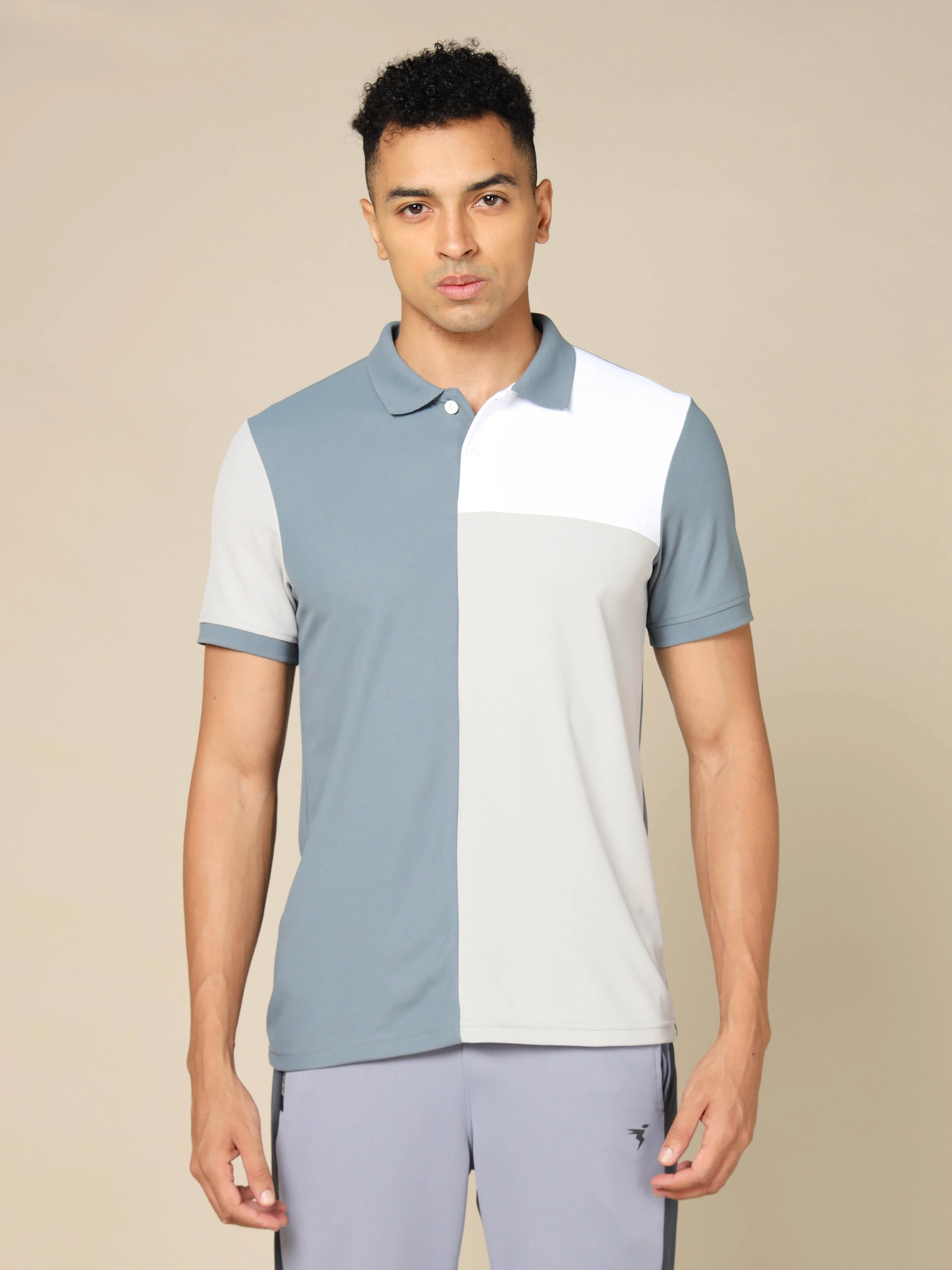 Men Colorblock Slim Fit Polo T-shirt with TECHNO COOL+ - Image 2