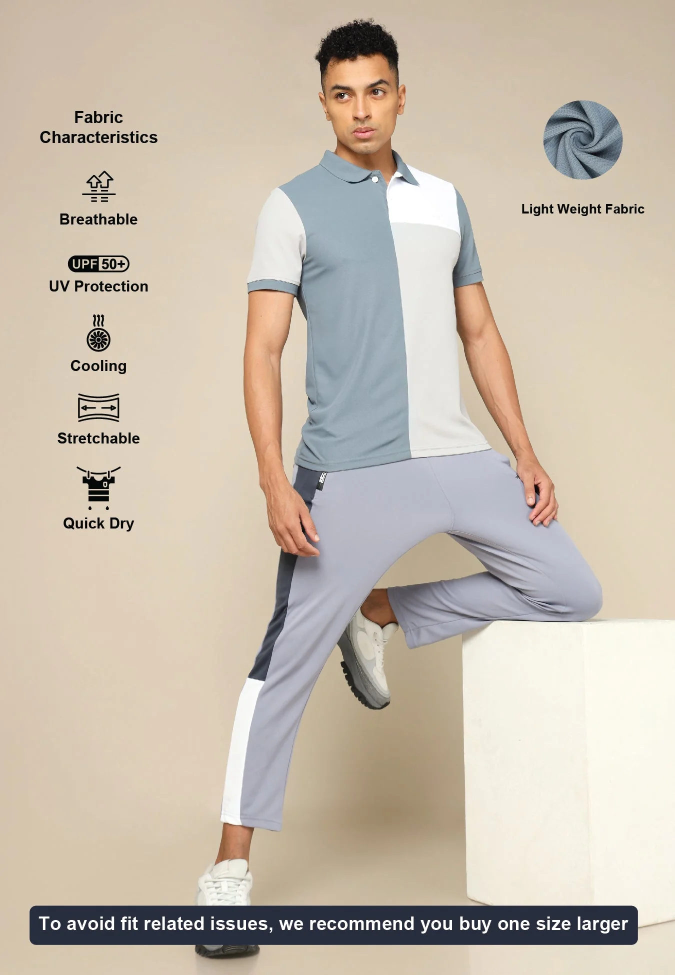 Men Colorblock Slim Fit Polo T-shirt with TECHNO COOL+ - Image 4