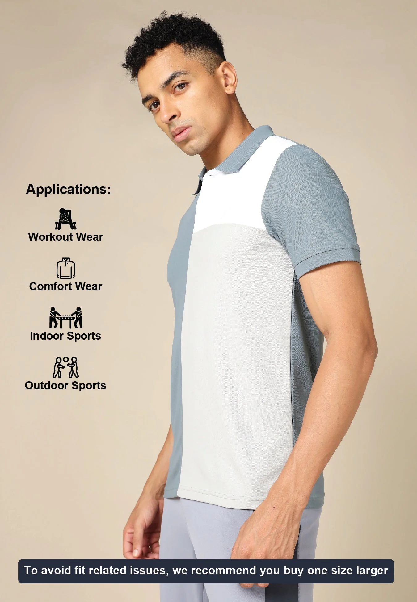 Men Colorblock Slim Fit Polo T-shirt with TECHNO COOL+ - Image 5