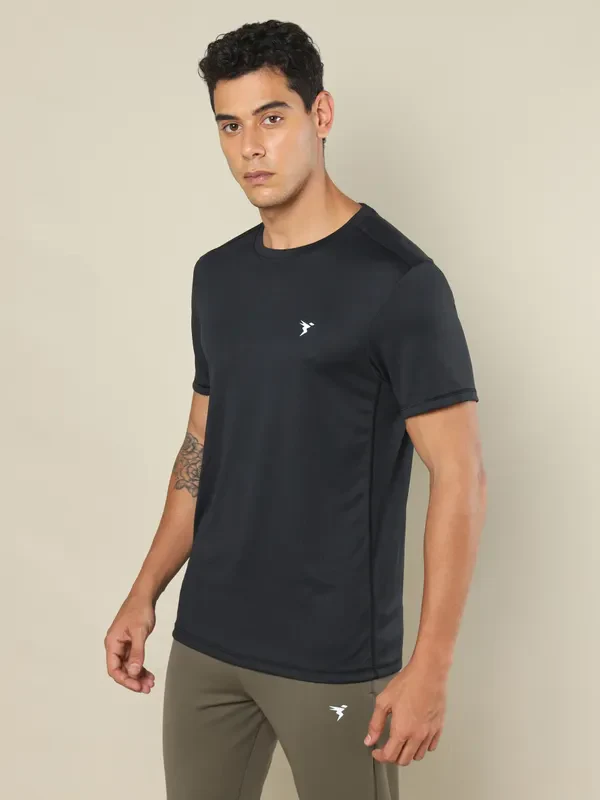 Men Solid Slim Fit Crew Neck T-shirt with TECHNO COOL+ (Pack of 3) - Image 3