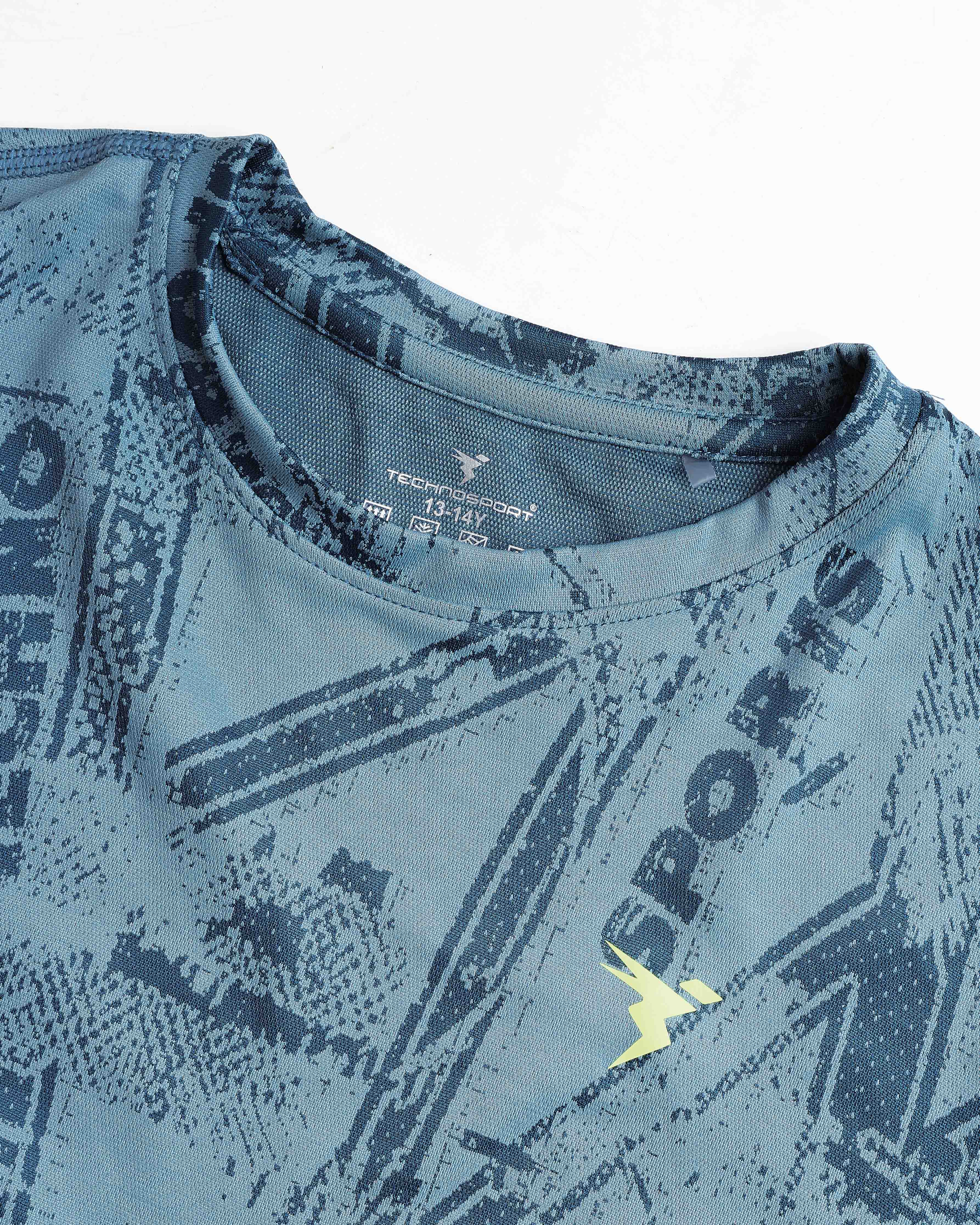 Boys Self Design Slim Fit Crew Neck T-shirt with DOUBLE COOL - Image 7