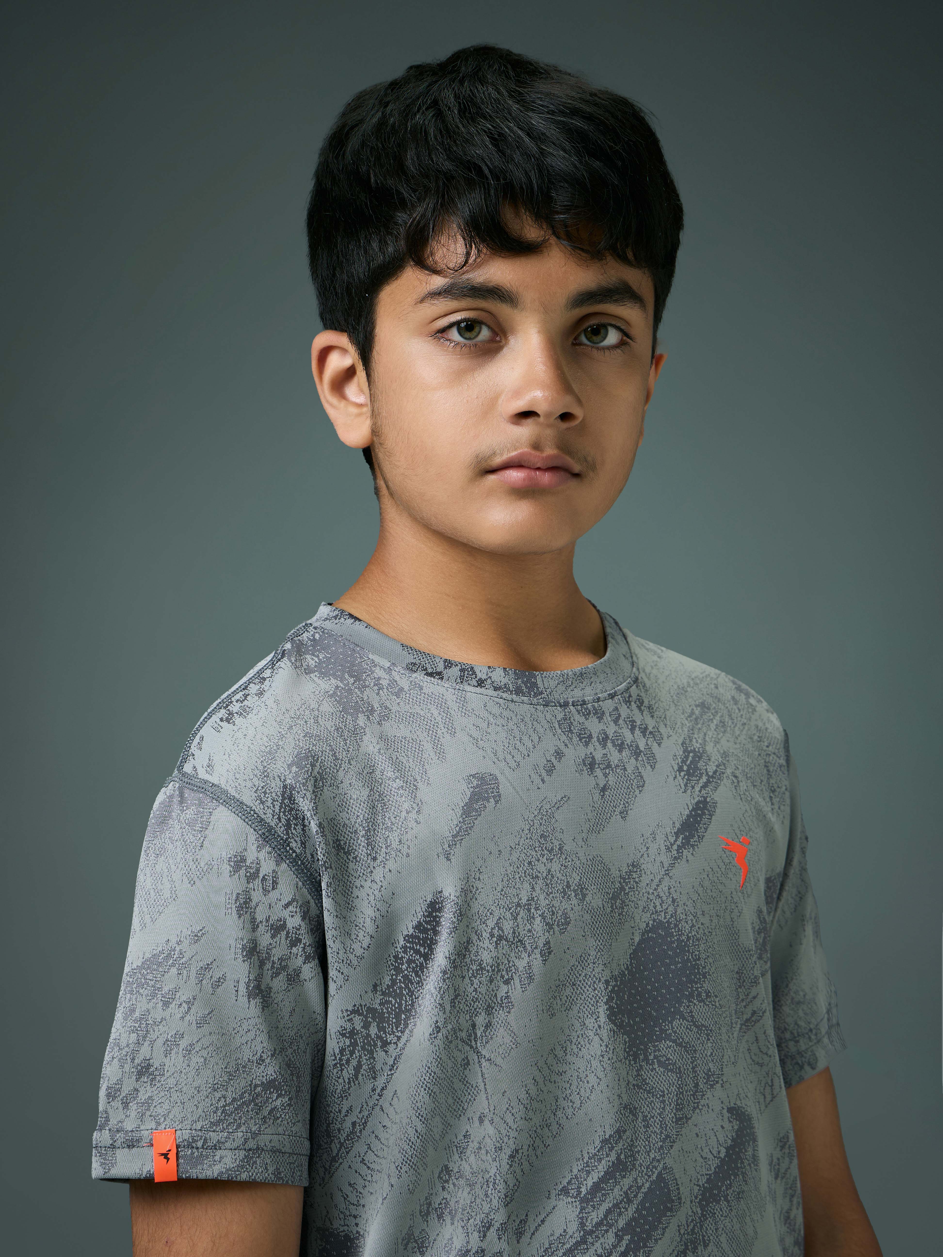 Boys Self Design Slim Fit Crew Neck T-shirt with DOUBLE COOL - Image 6