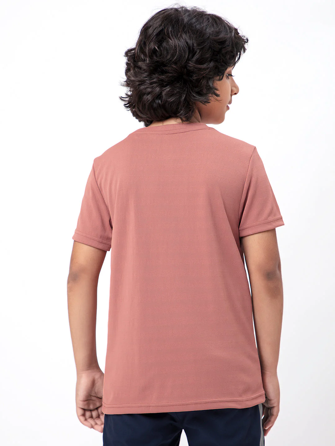 Boys Solid Slim Fit Crew Neck T-shirt with DOUBLE COOL - Image 2