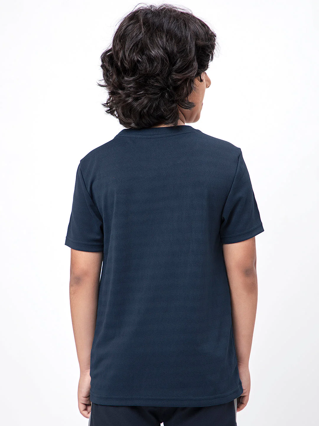Boys Solid Slim Fit Crew Neck T-shirt with DOUBLE COOL - Image 3