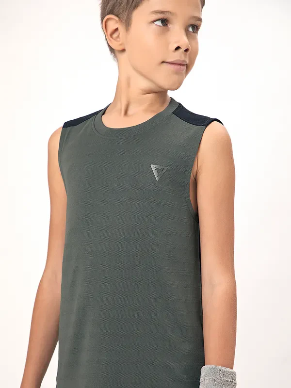Boys Colorblock Slim Fit Crew Neck T-shirt with TECHNO COOL+ - Image 8